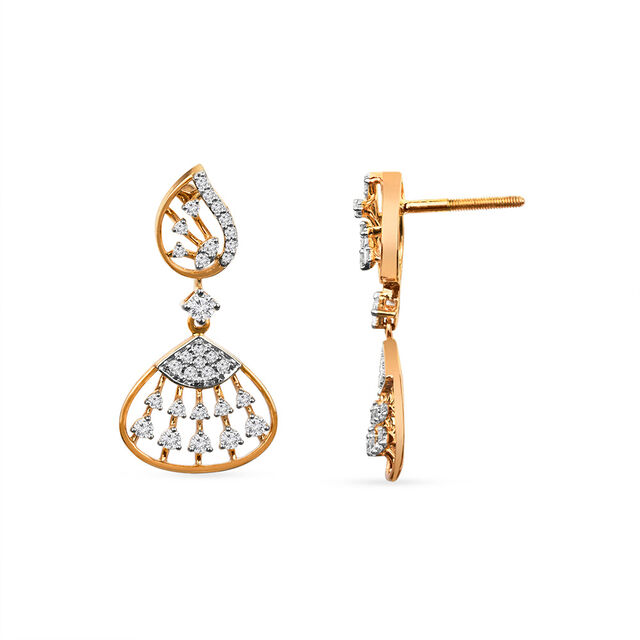 Tanishq 18KT Diamond Necklace with Earrings for Women 5