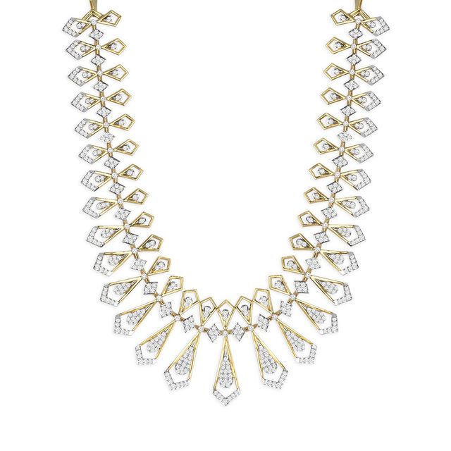 Tanishq 18KT Diamond Neckwear and Earring for Women 3