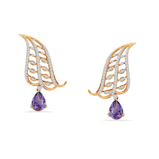 Tanishq 18KT Diamond Neckwear and Earring for Women 5