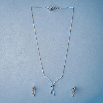Tie Detail Necklace Set