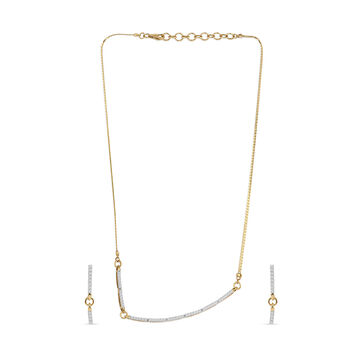Tanishq 18KT Diamond Necklace Set for Women