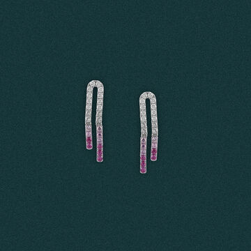 Glimmering U-shaped Earrings