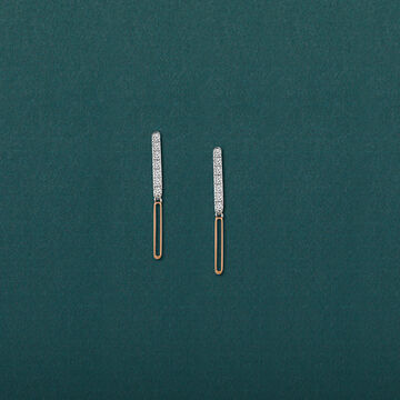Sparkling Diamond Drop Earrings
