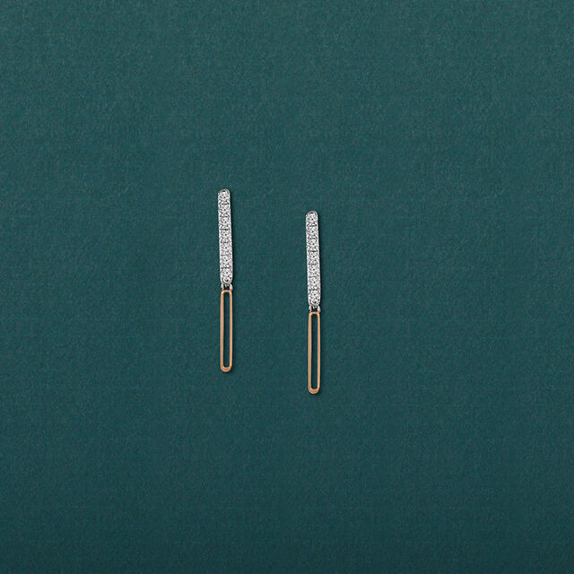 Sparkling Diamond Drop Earrings 