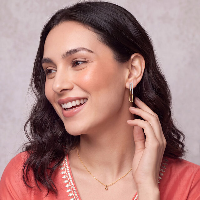 Tanishq 18KT Diamond Earrings for Women 3