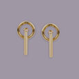 Asymmetrical Circle Earrings 2