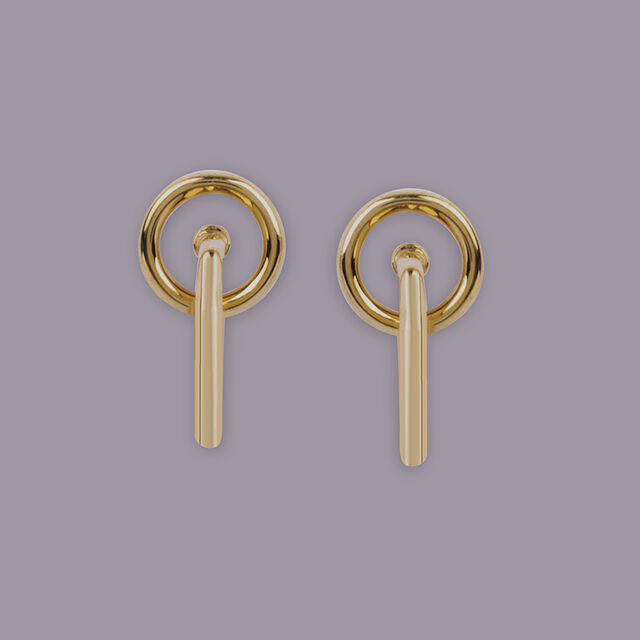Asymmetrical Circle Earrings 2