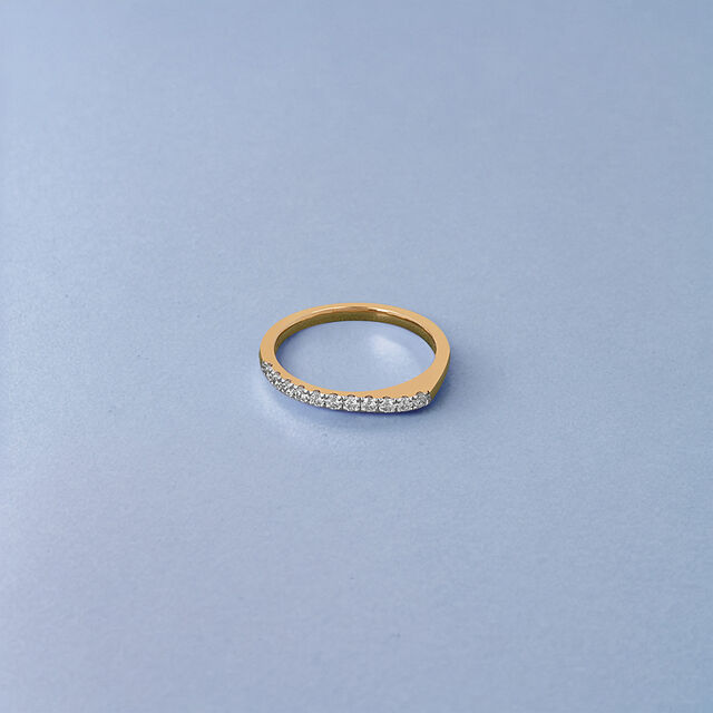 Sleek Diamond Bar Ring 5