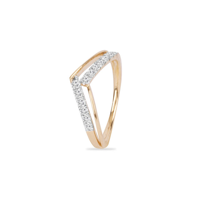 Chevron Elegance Diamond Ring 7