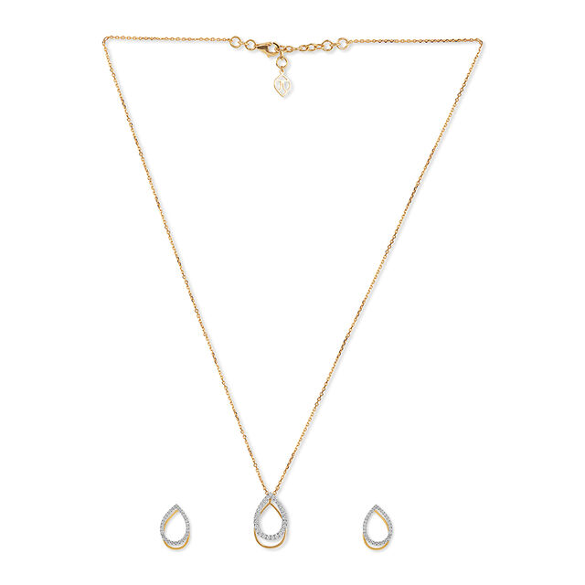 Shadow Teardrop Diamond Necklace 4