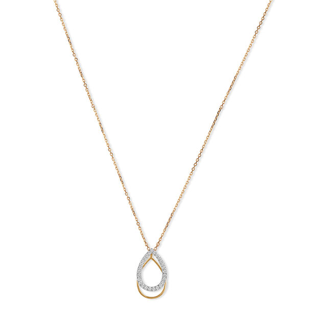 Shadow Teardrop Diamond Necklace 5