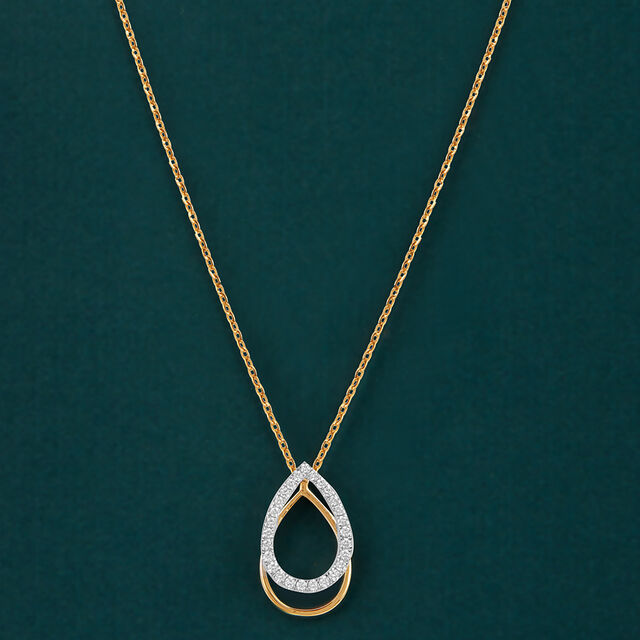Shadow Teardrop Diamond Necklace 