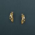 Striking Criss Cross Hoop Earrings 