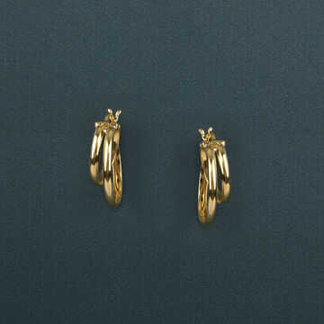 Striking Criss Cross Hoop Earrings