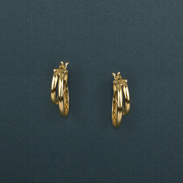 Striking Criss Cross Hoop Earrings 