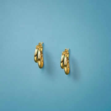Striking Criss Cross Hoop Earrings
