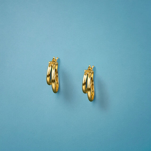 Striking Criss Cross Hoop Earrings 