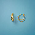 Striking Criss Cross Hoop Earrings 4