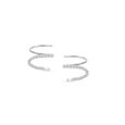 Tanishq Swirl Hoops 18K White Gold Diamond Earrings for Women 5