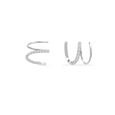 Tanishq Swirl Hoops 18K White Gold Diamond Earrings for Women 6
