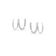 Tanishq Swirl Hoops 18K White Gold Diamond Earrings for Women 7