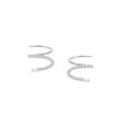Tanishq Swirl Hoops 18K White Gold Diamond Earrings for Women 8