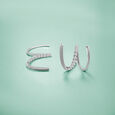 Tanishq Swirl Hoops 18K White Gold Diamond Earrings for Women 4