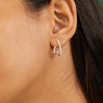 Tanishq Swirl Illusion Diamond Stud Earrings 18K White Gold for Women 2