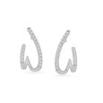 Tanishq Swirl Illusion Diamond Stud Earrings 18K White Gold for Women 7