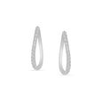 Tanishq Ribbon Fold Danglers 18K White Gold Diamond Earrings for Women 5