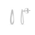 Tanishq Ribbon Fold Danglers 18K White Gold Diamond Earrings for Women 6