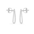 Tanishq Ribbon Fold Danglers 18K White Gold Diamond Earrings for Women 7