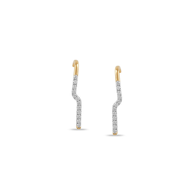 Tanishq J Bali Diamond Stud Earrings 18K Yellow Gold for Women 5