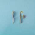 Tanishq J Bali Diamond Stud Earrings 18K Yellow Gold for Women 4