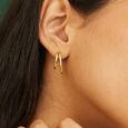 Tanishq Hoop Illusion Diamond Stud Earrings 18K Yellow Gold for Women 2
