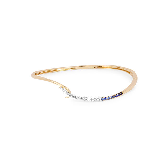 Ombre Sapphire Diamond Bangle 6
