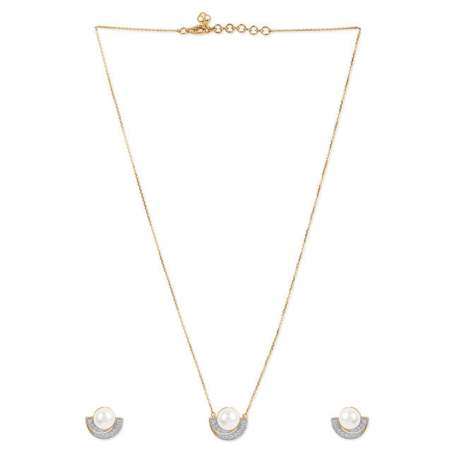 Timeless Pearl and Diamond Necklace Set 2