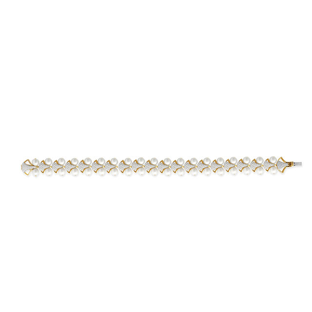 Pearl Cascade Choker-Bracelet Set 4