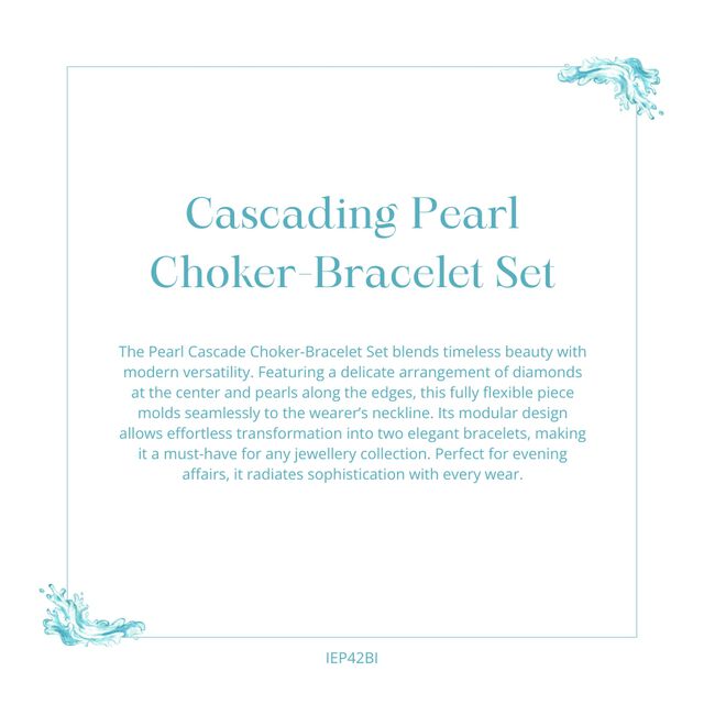 Pearl Cascade Choker-Bracelet Set 8