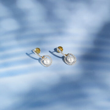 Radiant Pearl Cascade Earrings