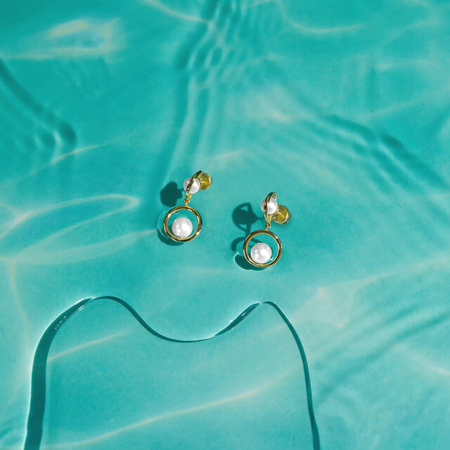 Pearl Whisper Drop Earrings 