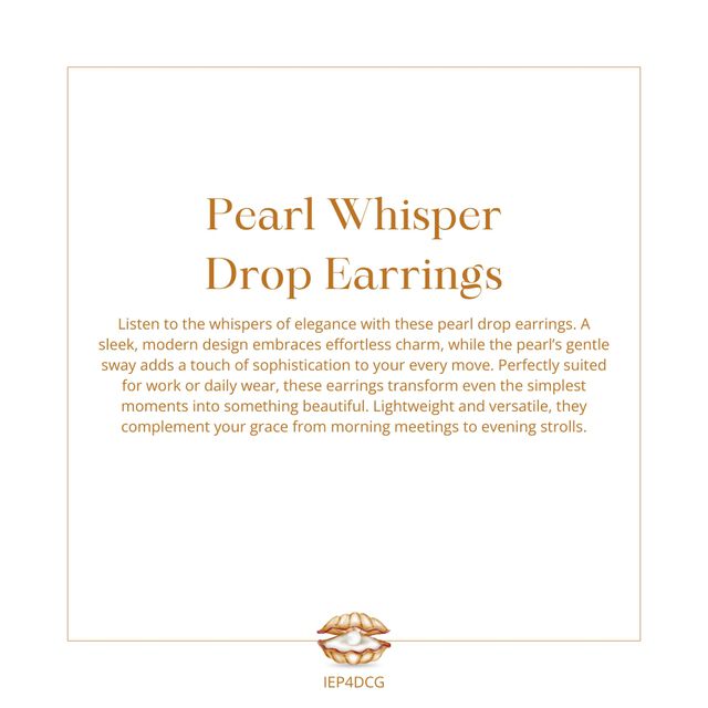 Pearl Whisper Drop Earrings 6