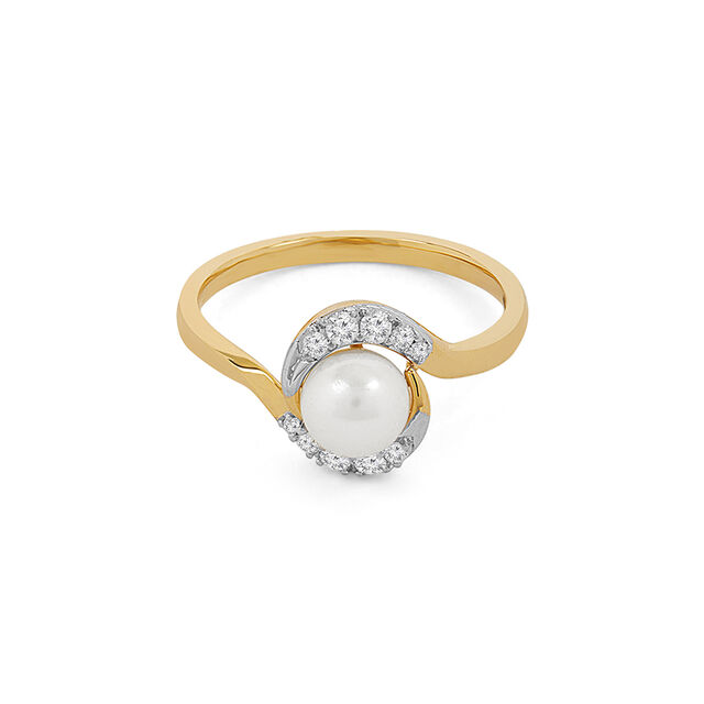 Moonlit Whisper Pearl Diamond Ring 2