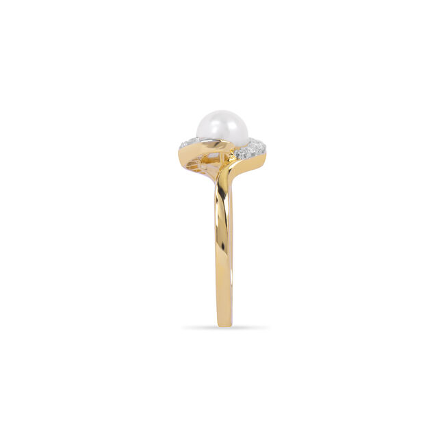 Moonlit Whisper Pearl Diamond Ring 5