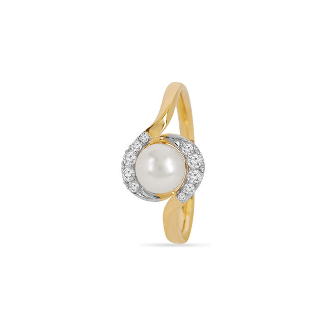 Moonlit Whisper Pearl Diamond Ring 7