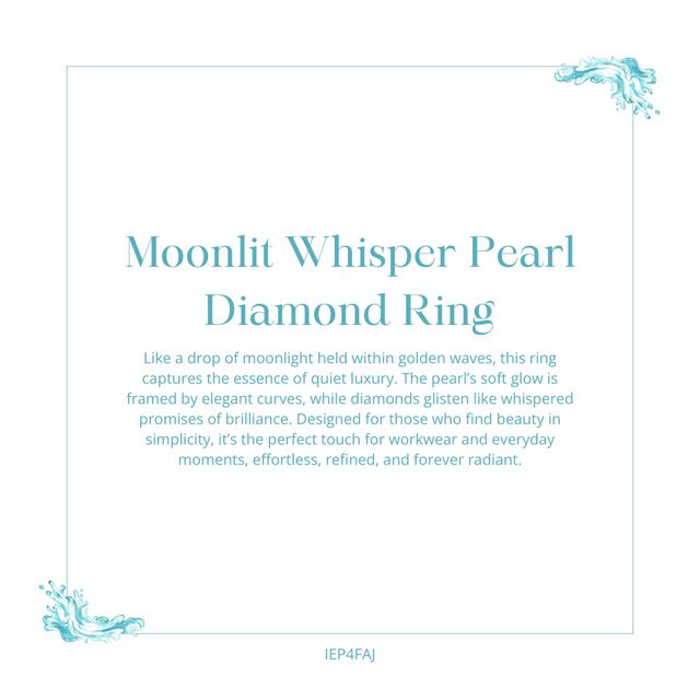 Moonlit Whisper Pearl Diamond Ring 9