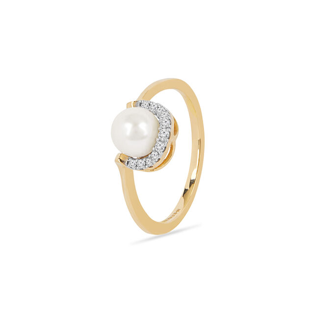 Crescent Pearl Ring 2