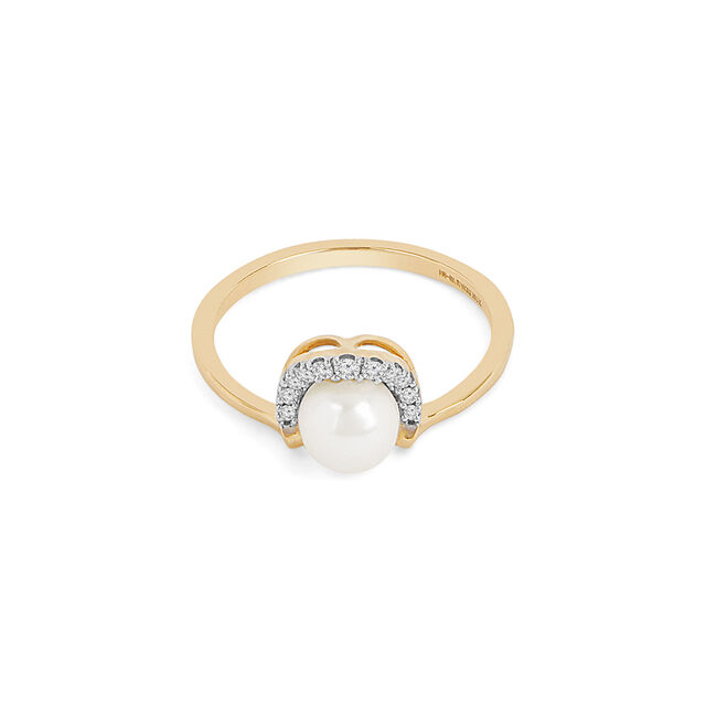 Crescent Pearl Ring 4