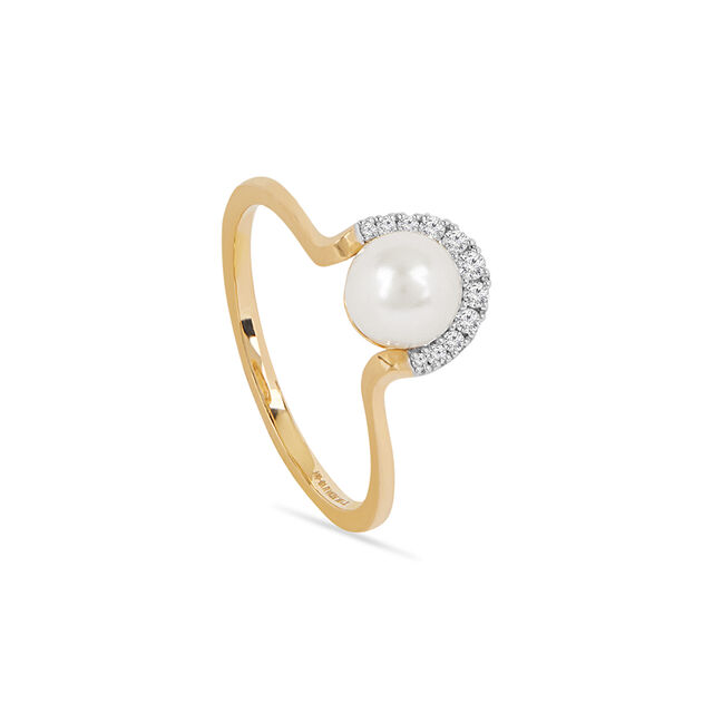 Crescent Pearl Ring 5