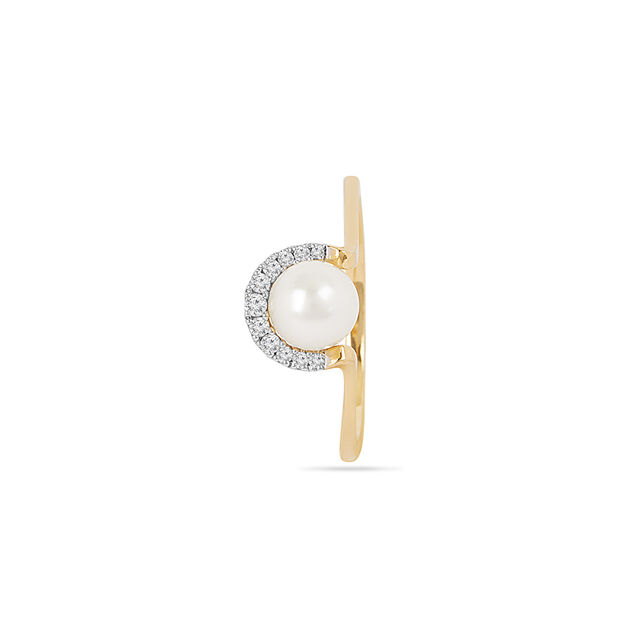Crescent Pearl Ring 6